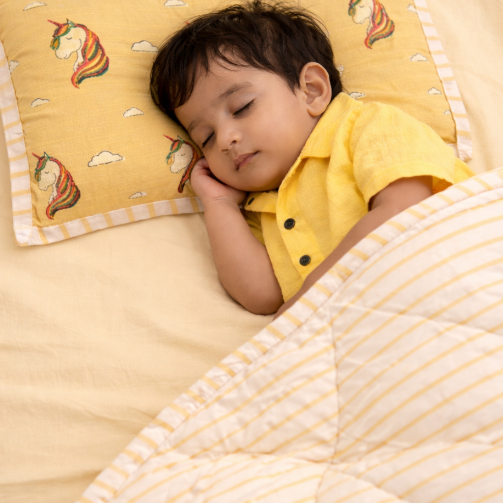 Sunny Days – Yellow Solid Cotton Night Suit | 2–3 Years