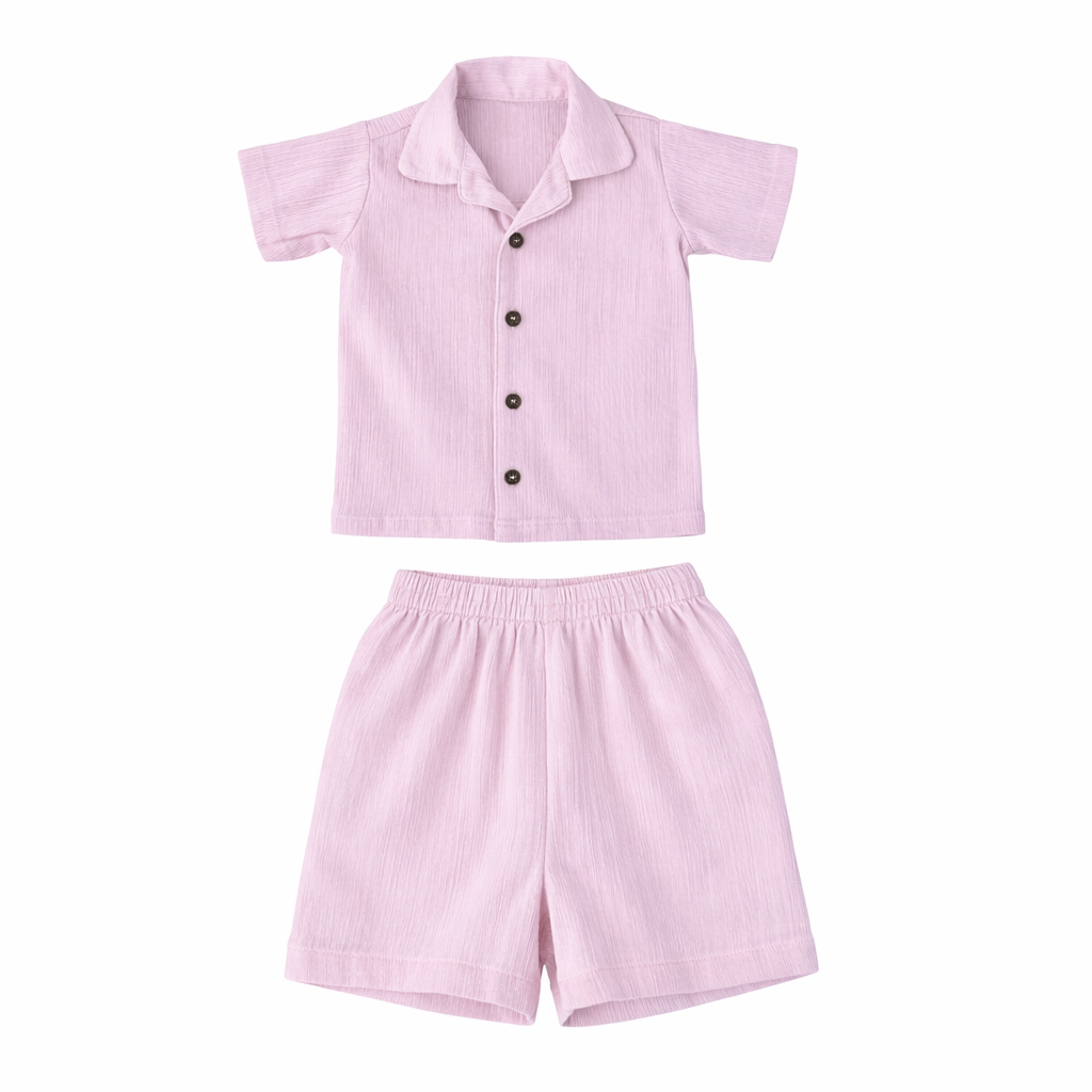 Lavender Dreams – Lavender Solid Cotton Night Suit | 12–18 Months
