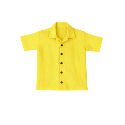 Sunny Days – Yellow Solid Cotton Night Suit | 2–3 Years