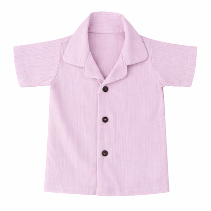 Lavender Dreams – Lavender Solid Cotton Night Suit | 6–12 Months