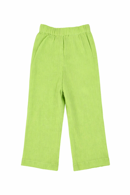 Lil Sprout – Green Solid Cotton Night Suit | 2–3 Years