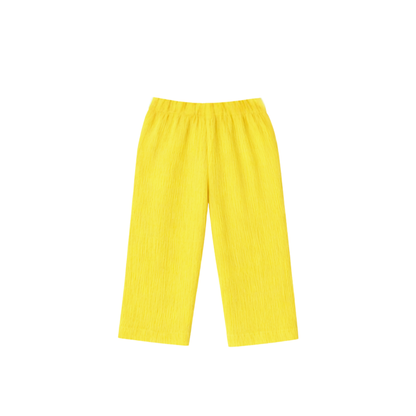 Sunny Days – Yellow Solid Cotton Night Suit | 2–3 Years
