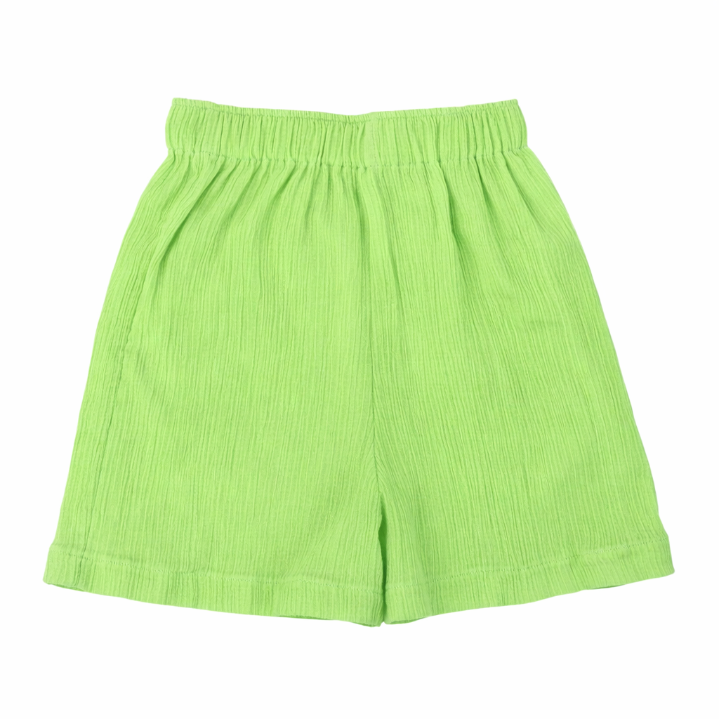 Lil Sprout – Green Solid Cotton Night Suit | 6–12 Months