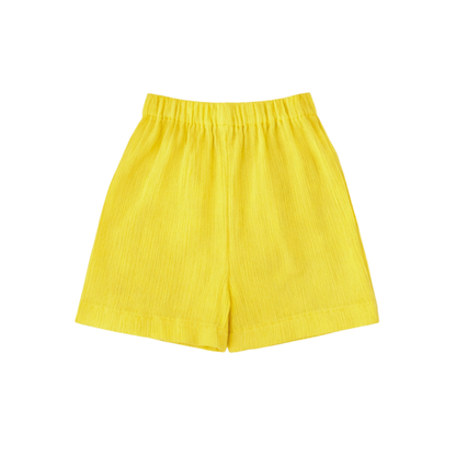 Sunny Days – Yellow Solid Cotton Night Suit | 6–12 Months