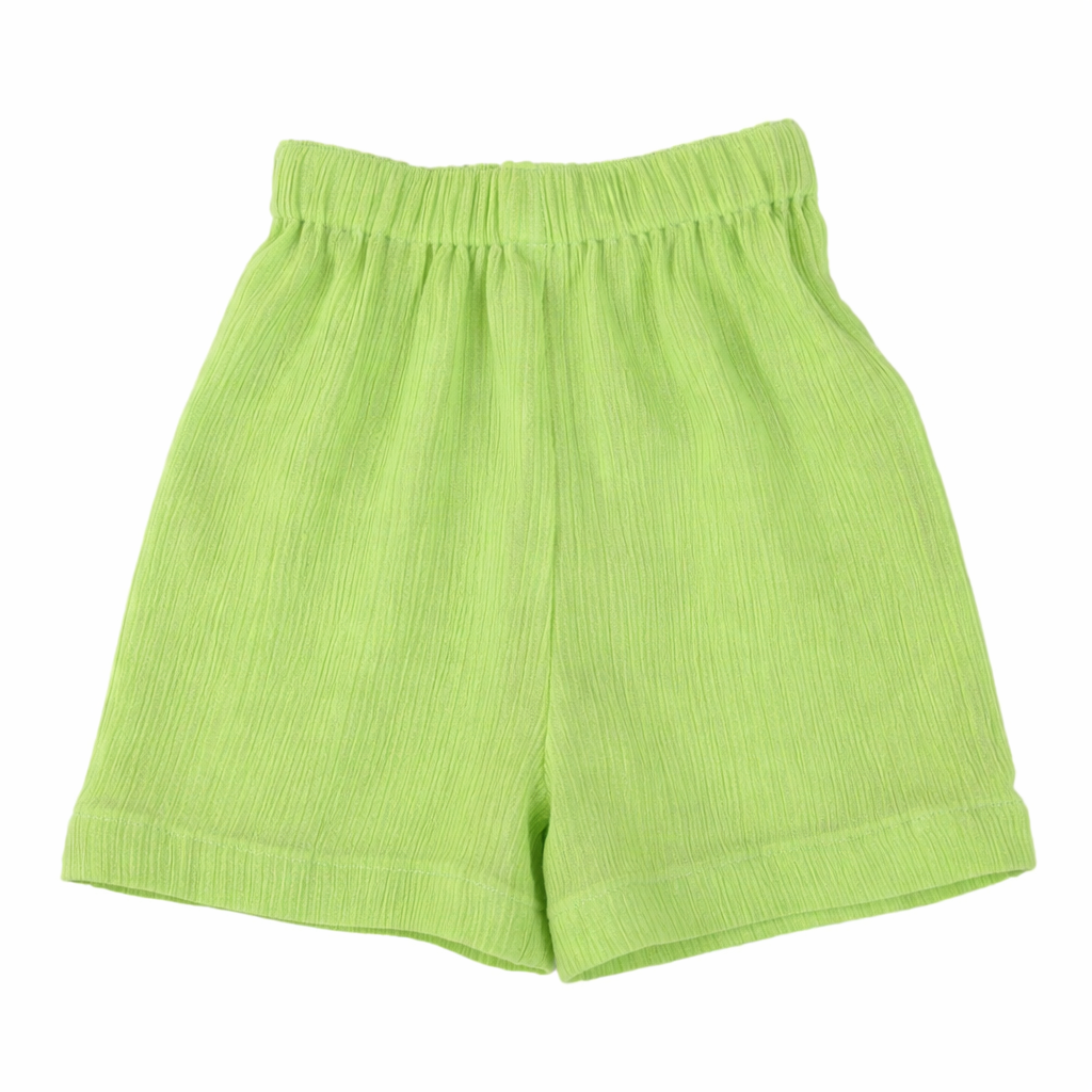 Lil Sprout – Green Solid Cotton Night Suit | 12–18 Months