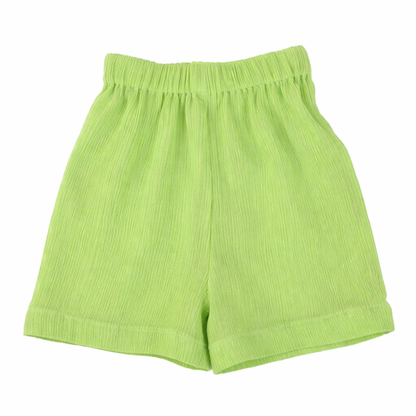 Lil Sprout – Green Solid Cotton Night Suit | 12–18 Months