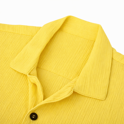 Sunny Days – Yellow Solid Cotton Night Suit | 12–18 Months