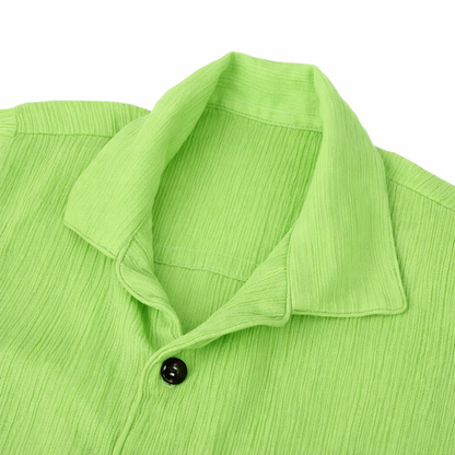 Lil Sprout – Green Solid Cotton Night Suit | 2–3 Years