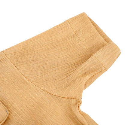 Lil Latte – Beige Solid Cotton Night Suit | 12–18 Months