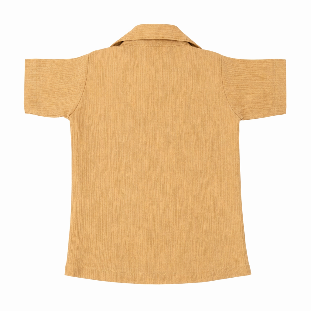Lil Latte – Beige Solid Cotton Night Suit | 6–12 Months