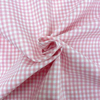 Pink Picnic – Pink Woven Gingham Cotton Night Suit | 12–18 Months