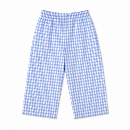 Blue-a-Boo – Blue Woven Gingham Cotton Night Suit | 2–3 Years