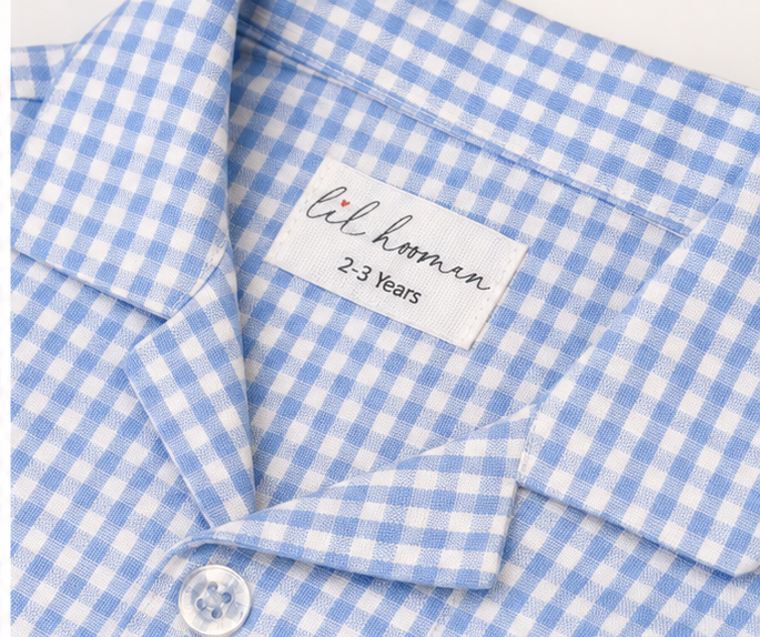 Blue-a-Boo – Blue Woven Gingham Cotton Night Suit | 2–3 Years