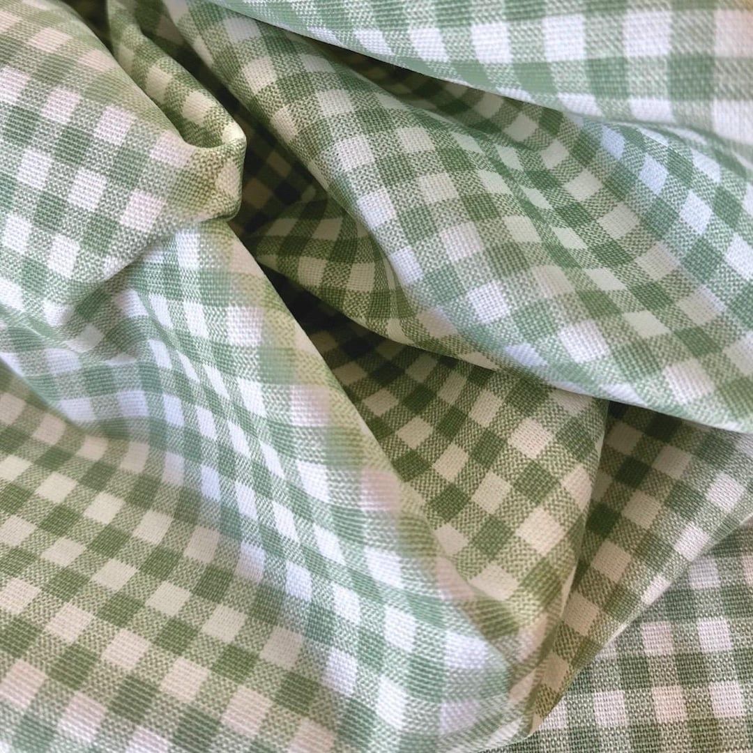 Lil Meadow – Green Woven Gingham Cotton Night Suit | 6–12 Months