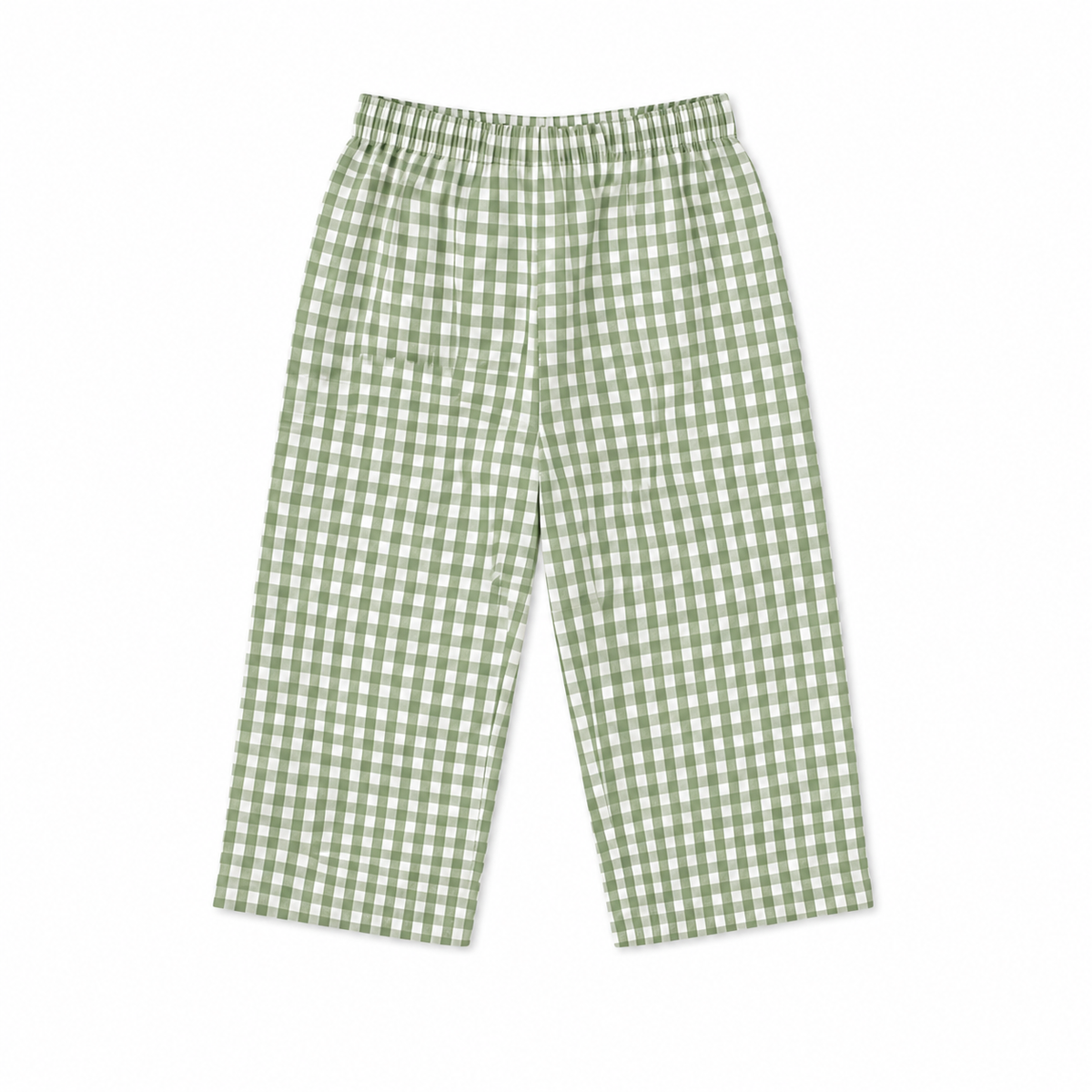 Lil Meadow – Green Woven Gingham Cotton Night Suit | 2–3 Years